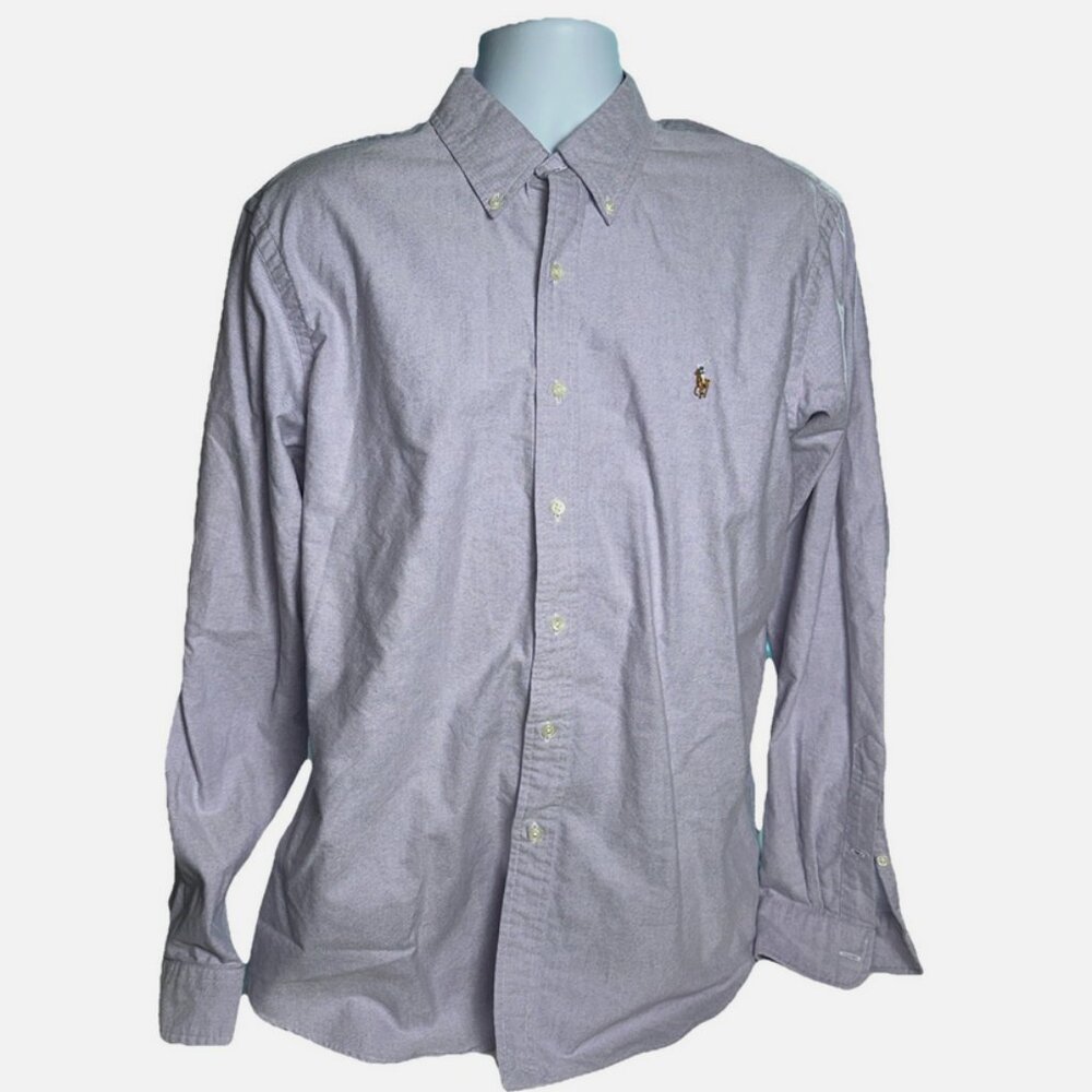 Ralph Lauren Mens XL Button Down Long Sleeve Purple Flesh Pony Preppy Classic